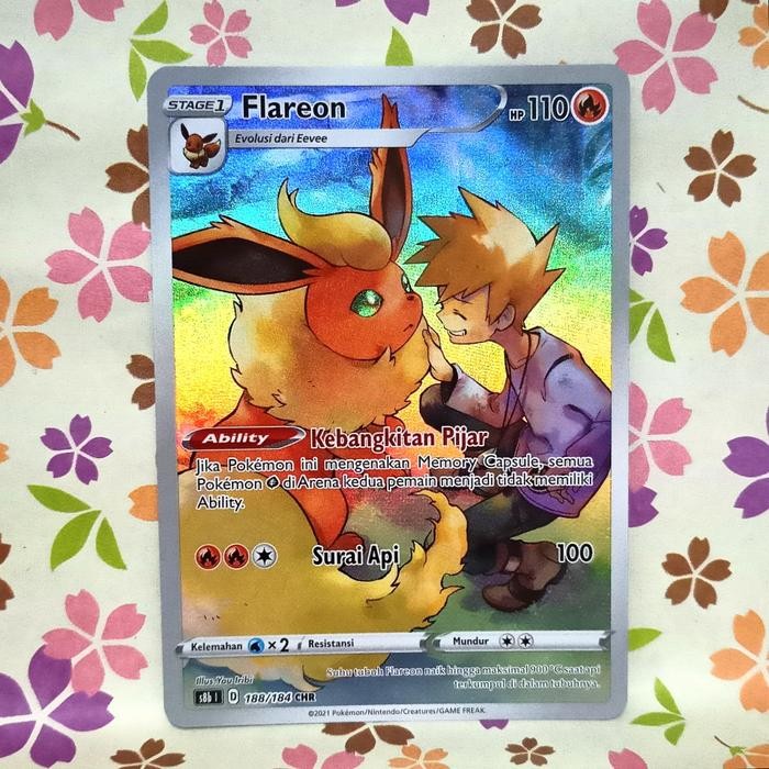 HARGA DISKON flareon CHR s8b 188/184 pokemon tcg indonesia