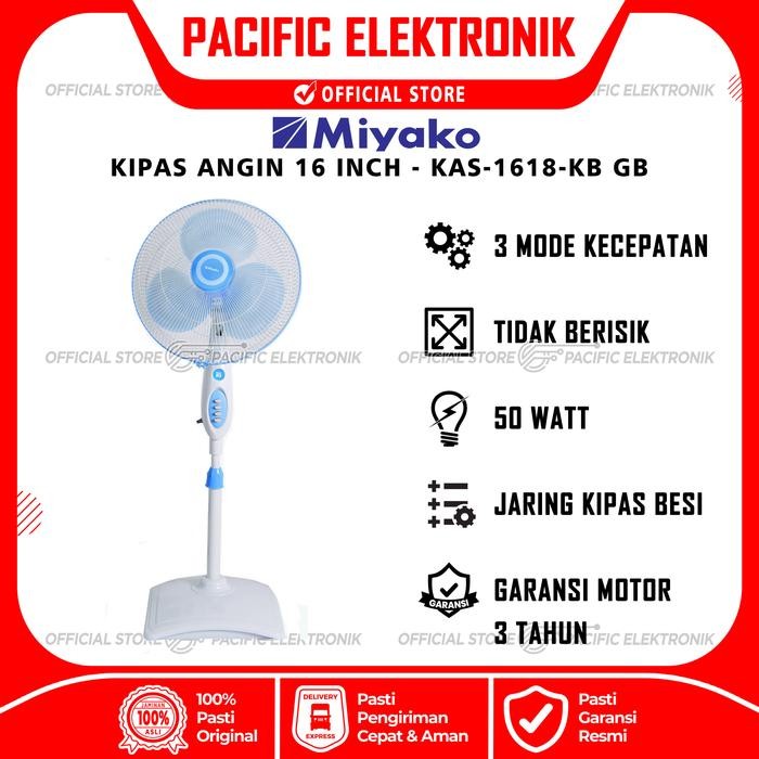 ORI Kipas Miyako 16inch KAS-1618KB GB / 1618KBGB / 1618KB