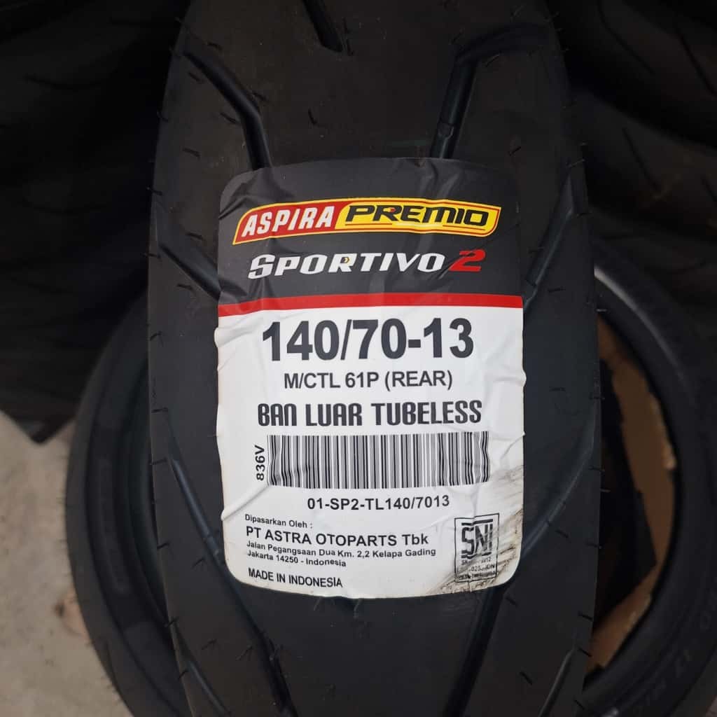 Ban Aspira Premio Sportivo 2 140/70 13 ring 13 Tubeless