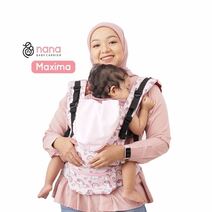 maxima motif 0 bulan - 2 tahun : gendongan bayi adjustable ssc nana babycarrier anak-anak bunda