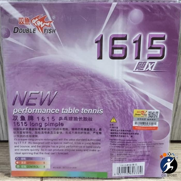 Karet Pingpong Double Fish 1615 Ox (Bintik Bertahan Panjang)