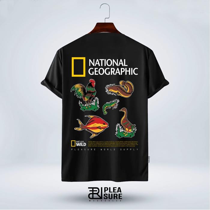 TSHIRT NATIONAL GEO WILD PARODI PECEL PLEASURE WORLD KODE 526