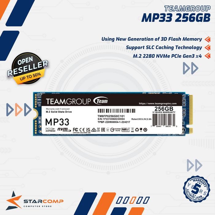 Teamgroup MP33 256GB M.2 NVMe 2280 Gen3x4 SSD