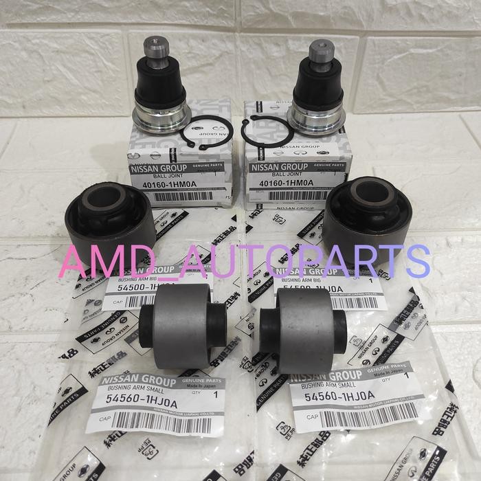Bushing Arm Depan Besar Kecil + Ball Joint Nissan March Datsun Go Ori.