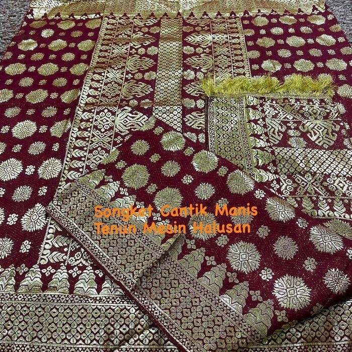 ASLI Songket Palembang Tenun Mesin Cantik Manis Halusan READY STOCK