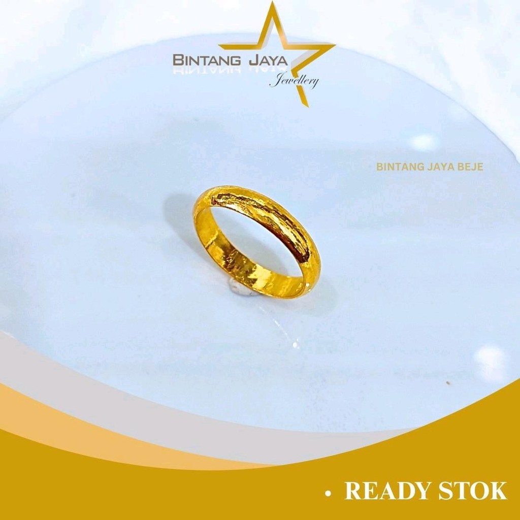 Cincin Emas - LM Belah Rotan No 20 - Kadar LM99 - Berat 3.31gr - Ukuran 20 - Motif Belah Rotan Styli