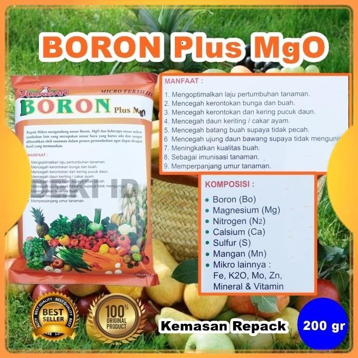 Pupuk Boron Plus Magnesium Juragan 200 gr Repack Tanaman Anti Rontok