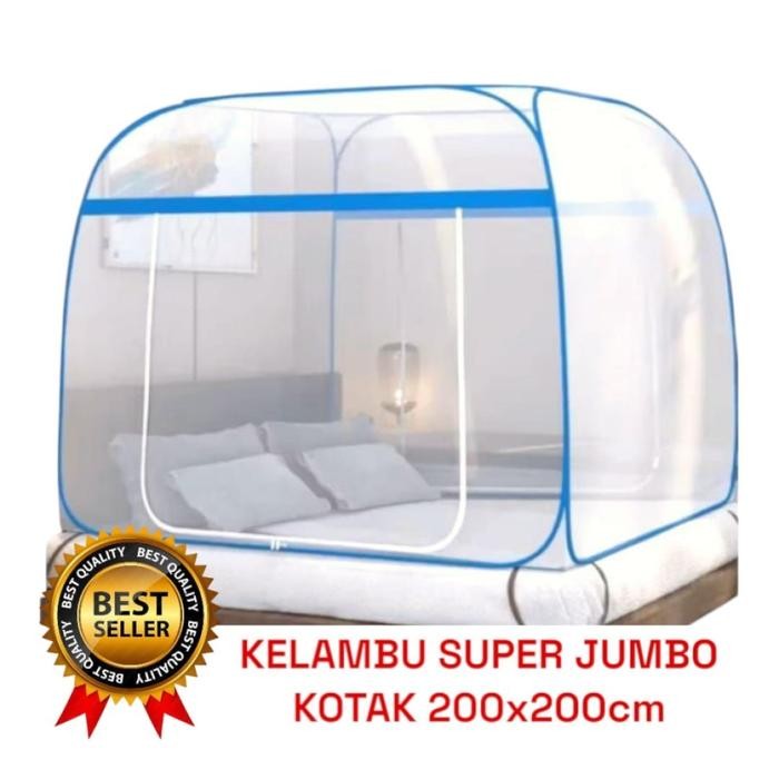 Kelambu Lipat Kotak Tenda Dewasa UKURAN 200x200cm portable ern 160200 portabel flat weave 200x200