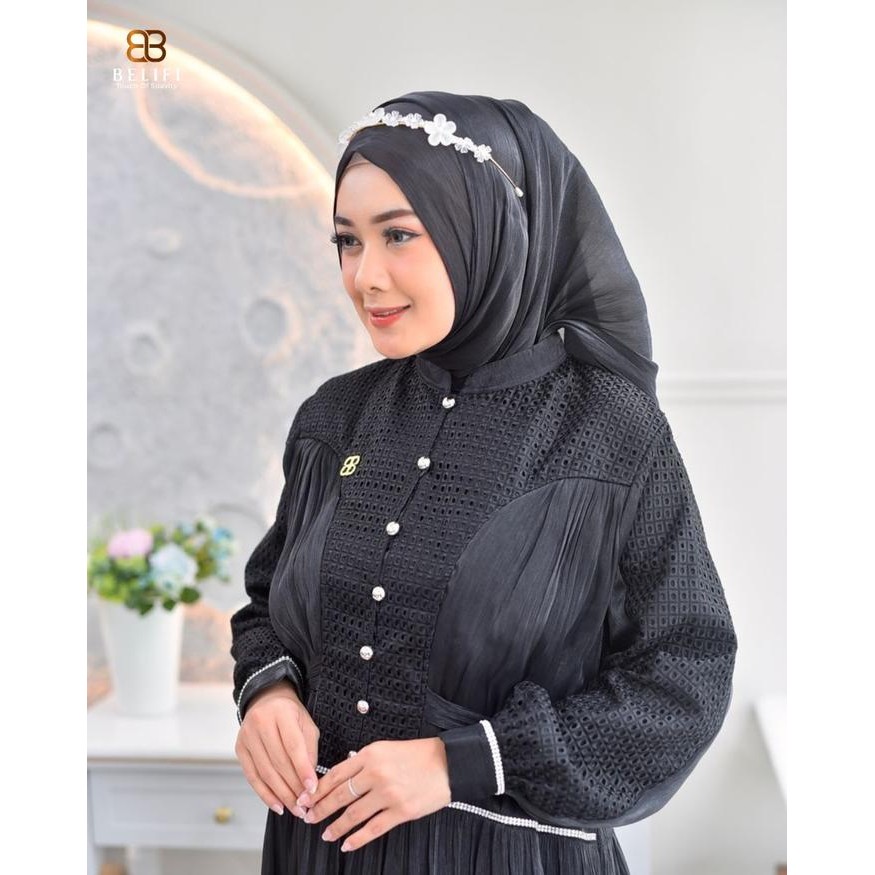 k4un- Clearance Sale - Miray Luxury Set Gamis Syari Plus Hijab Plisket Premium Busana