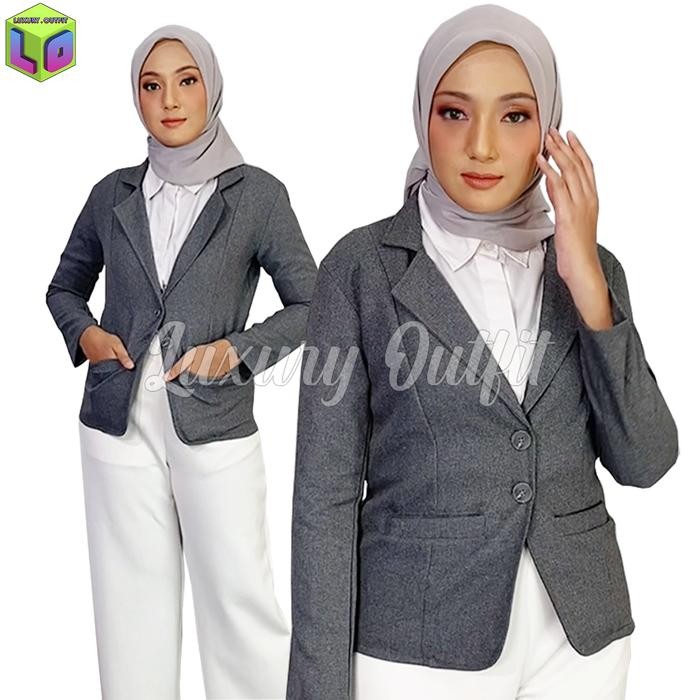 Blazer Wanita Wanita Korea/Kerja Blazer Formal Kerja Kantor Wanita