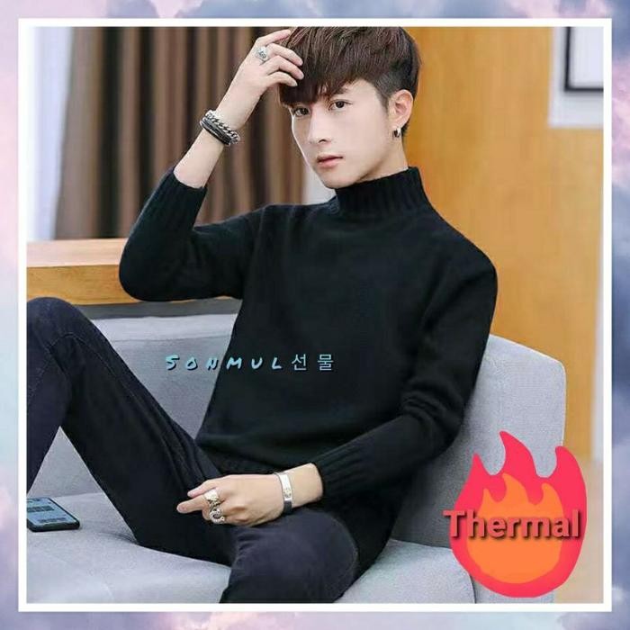 Promo Winter Man Turtleneck Knit Top Import 'Arthur' Baju Rajut Pria Musim Dingin Berkualitas