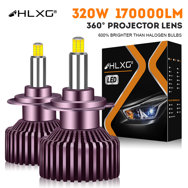 360 H7 LED Headlight Turbo LED Head Lamp Bulbs High Power H7 CSP