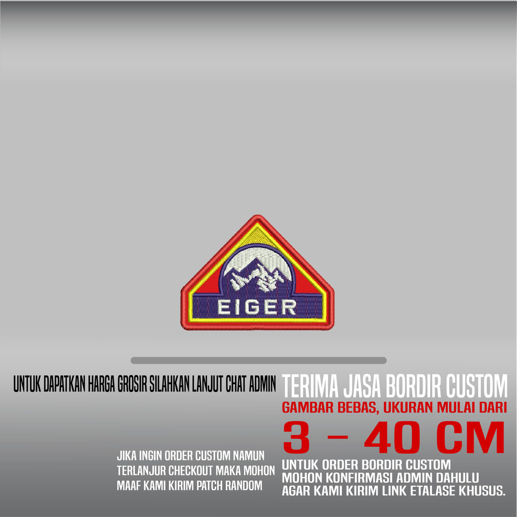 EIGER GUNUNG SEGITIGA PATCH BORDIR LOGO/EMBLEM | HDP-487
