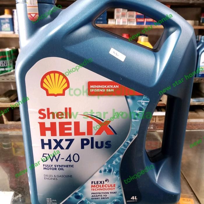 oli oil mesin Shell helix HX7 plus SAE 5/40 oli mesin mobil