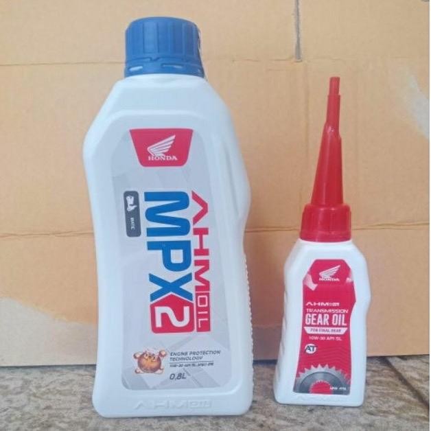 OLI MPX2 PAKET OLI GARDAN AHM OLI MOTOR HONDA MATIC METIK BEAT SCOOPY VARIO SPACY 1 PAKET OLI MESIN