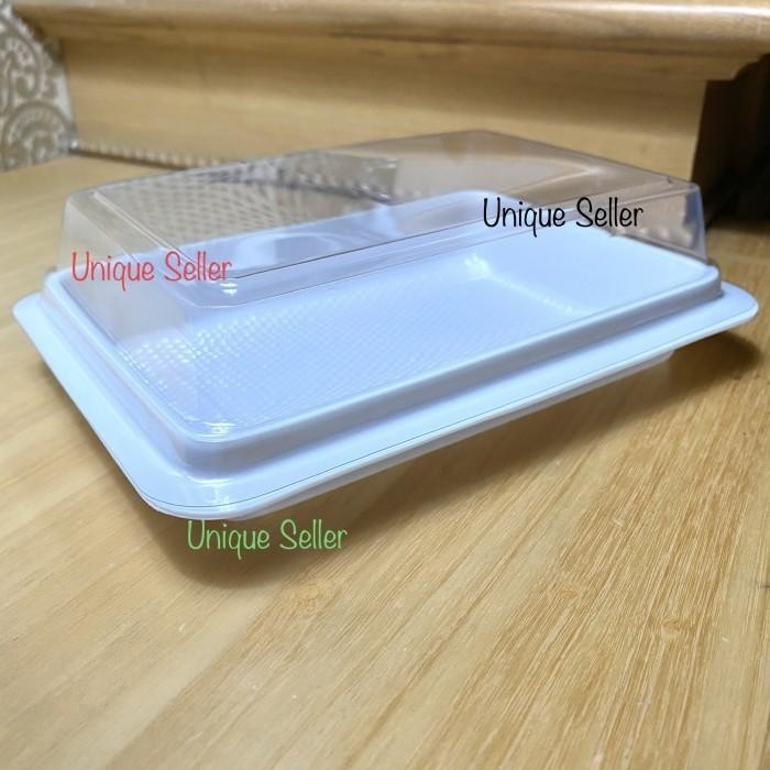 BelanjaHemARt- [Isi10] Mika Snack Box Putih / Mika Kue Brownies / Bento Tanpa Sekat