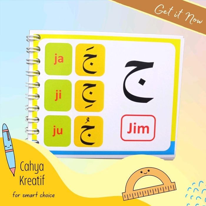 AnakPastiSuka- Buku Belajar Anak Membaca Huruf Hijaiyah Arab Flash Card Anak Paud