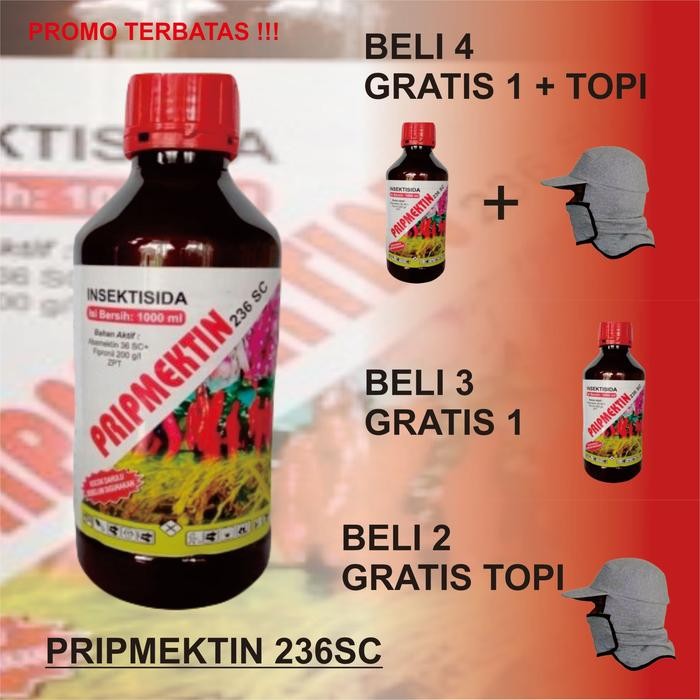 PROMO Pripmektin insektisida 236SC Abamektin/Fipronil/zpt/abacel/amistartop