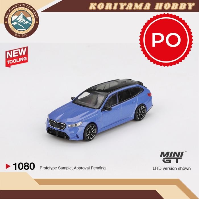 SALE MINI GT 1080 BMW M5 Touring (G99) Marina Bay Blue Metallic MiniGT