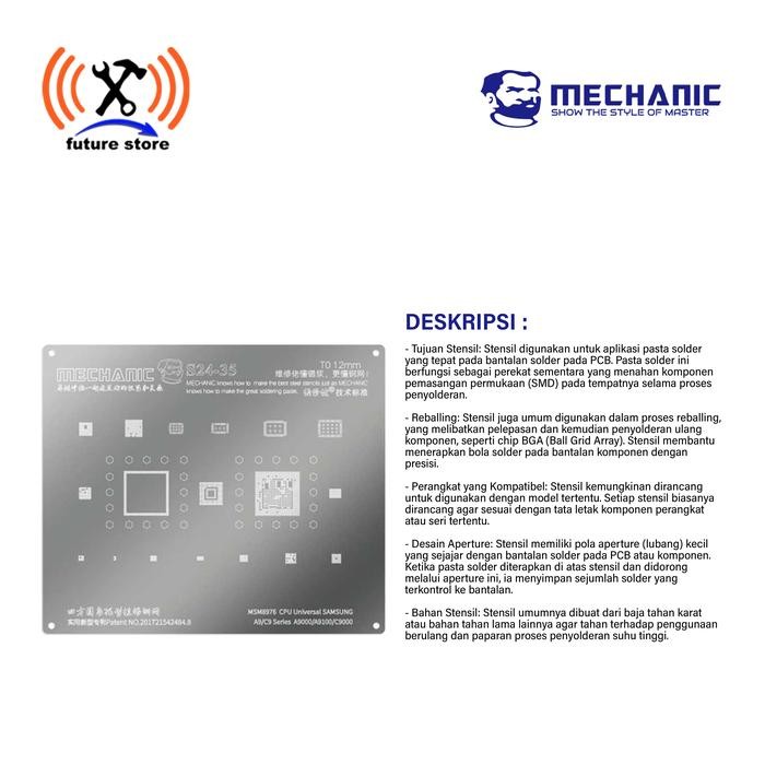 MECHANIC S24-35 CETAKAN IC 0.12M MSM8976 CPU cocok untuk SAMSUNG A9/C9 Series A9000/A9100/C9000