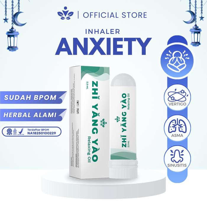 Zhi Yang Yao - Inhaler Anxiety Gangguan Kecemasan Panik Herbal Pereda Melegakan Gejala Anxiety