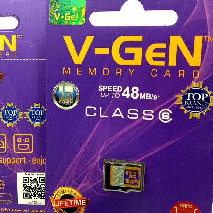 m2zv- V-Gen Micro Sd Vgen 16Gb Memory Card Original V Gen Micro Sdhc 16Gb