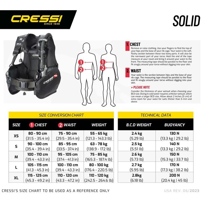 Bcd Cressi Solid - Perfect For Dive Center