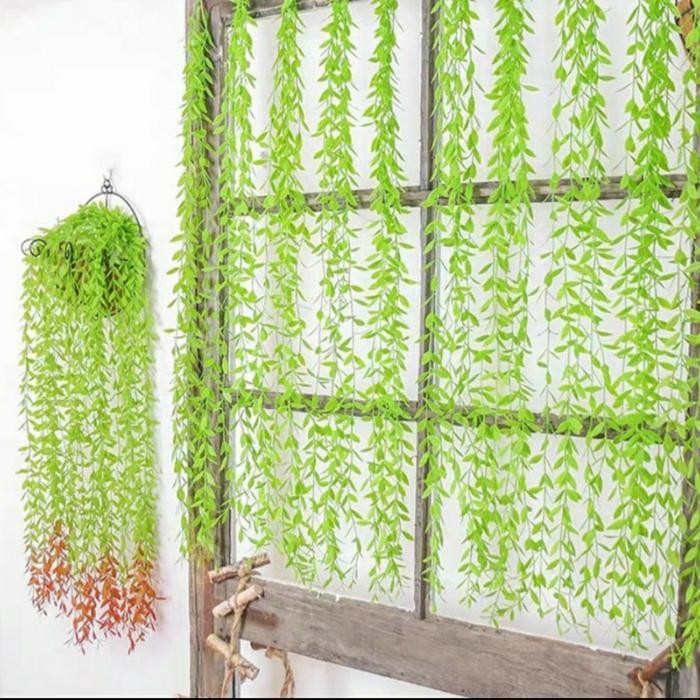 daun hias daun plastik daun hiasan balkon teras hiasan dinding kanopi