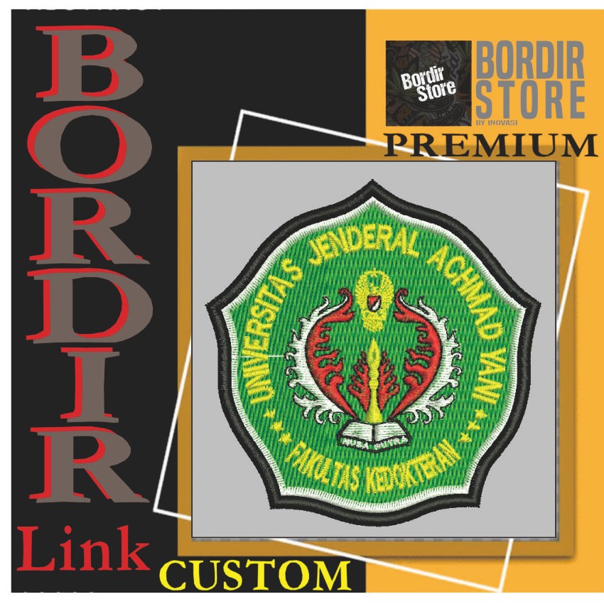 LOGO UNJANI UNIVERSITAS ACHMAD YANI FK KEDOKTERAN BS-1451 PATCH BORDIR LOGO/EMBLEM