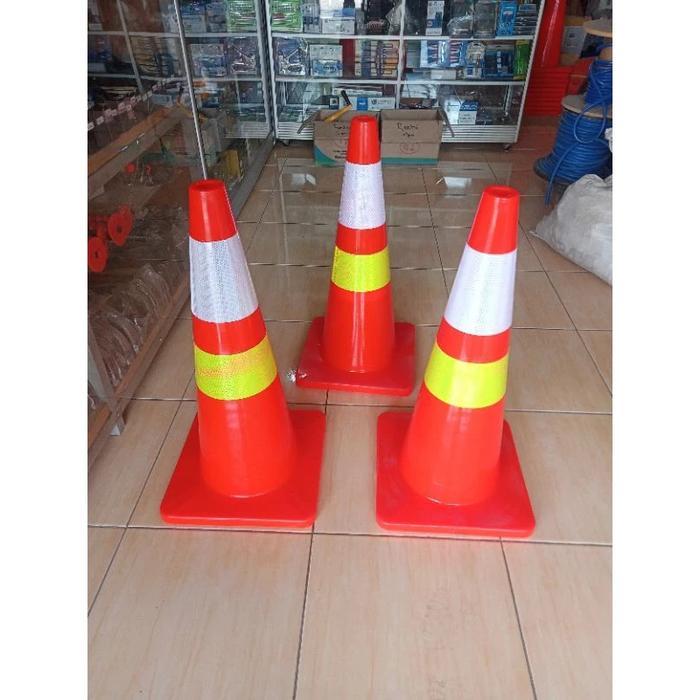 TRAFFIC CONE 40 CM TELAPAK PLASTIK / SAFETY CONE