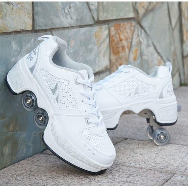 Sn* Sepatu Roda Lipat Deformasi Roller Shoe Sepatu Roda Anak / Dewasa