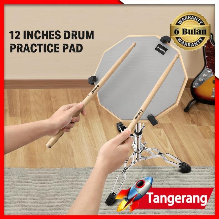 Drum Pad 12 Inch Practice Pad Drum Alat Latihan Drum