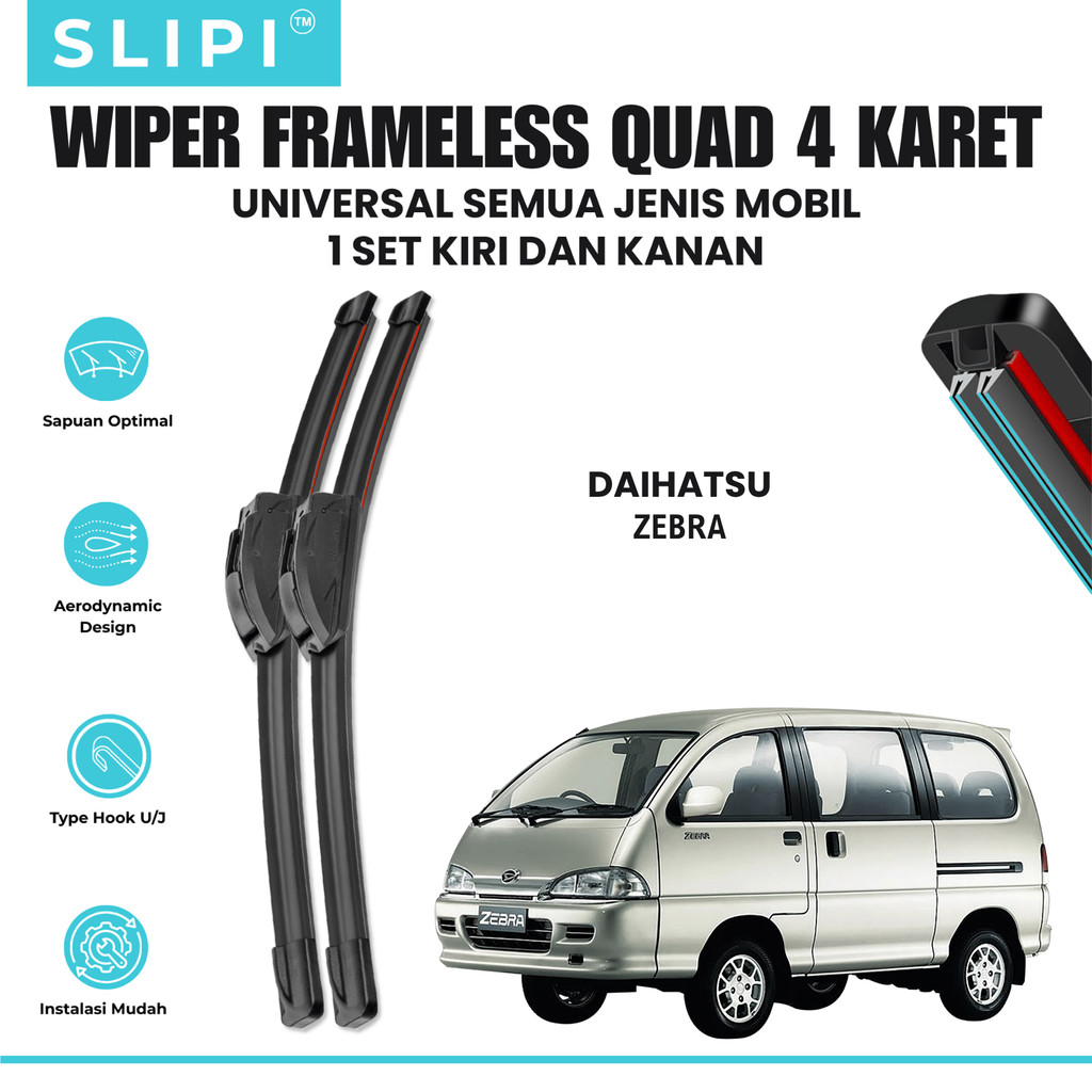 Wiper Daihatsu Zebra Quad Kaca Depan Mobil