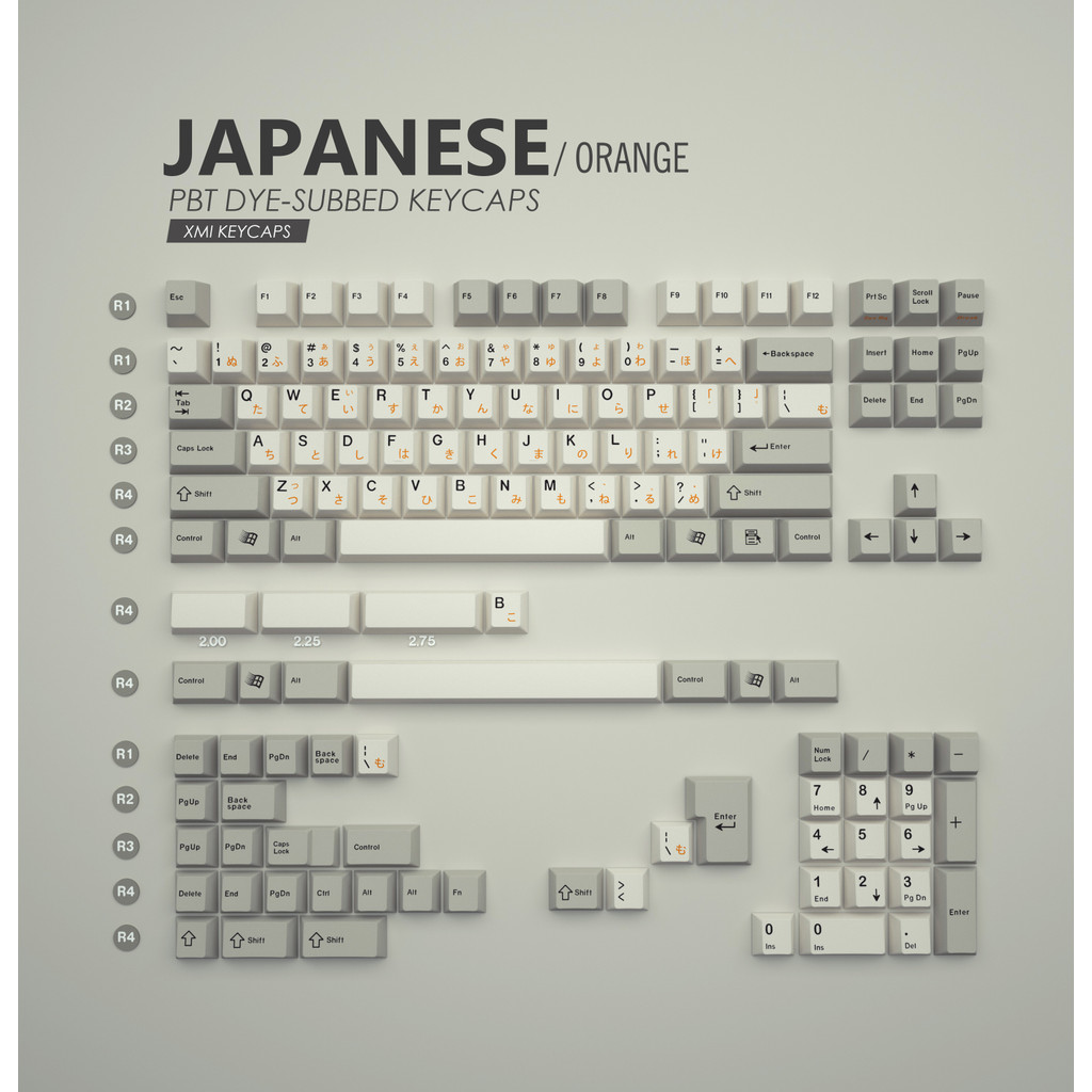 XMI Xiami Keycaps Retro Mechanical Keyboard Keycaps Japanese Japi PBT Dye Sub Keycaps