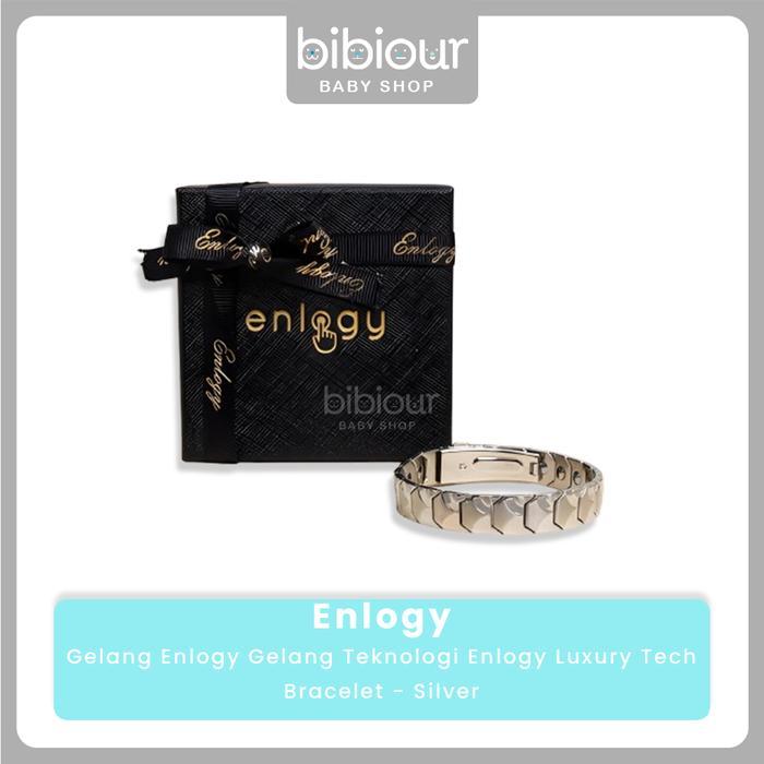 Gelang Enlogy Gelang Teknologi Enlogy Luury Tech Bracelet - Sier