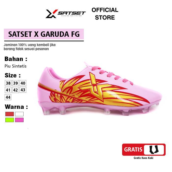 Mills Footwear - Sepatu Sepak Bola Garuda Fighter Fg Pink Reed Sepatu Olahraga Pria Dewasa Ukuran