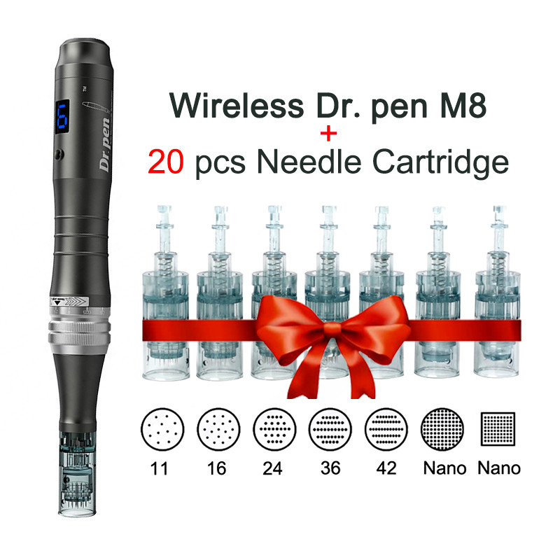 Wireless Derma Pen Dr.Pen M8 Professional Miconreedling Pen 6 Speed Bayonet Microneedle Derma Stamp