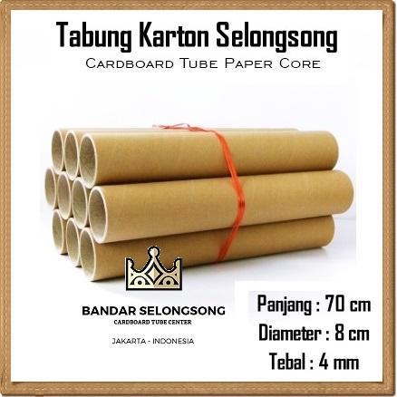 Tabung Kardus Selongsong 70cm - 8cm - 4mm / Paper Core Tube Karton