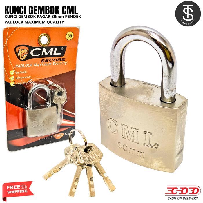 TERLARIS Kunci Gembok CML 30mm Leher Pendek / CML Kunci Gembok Berkualitas / Gembok 30mm Leher