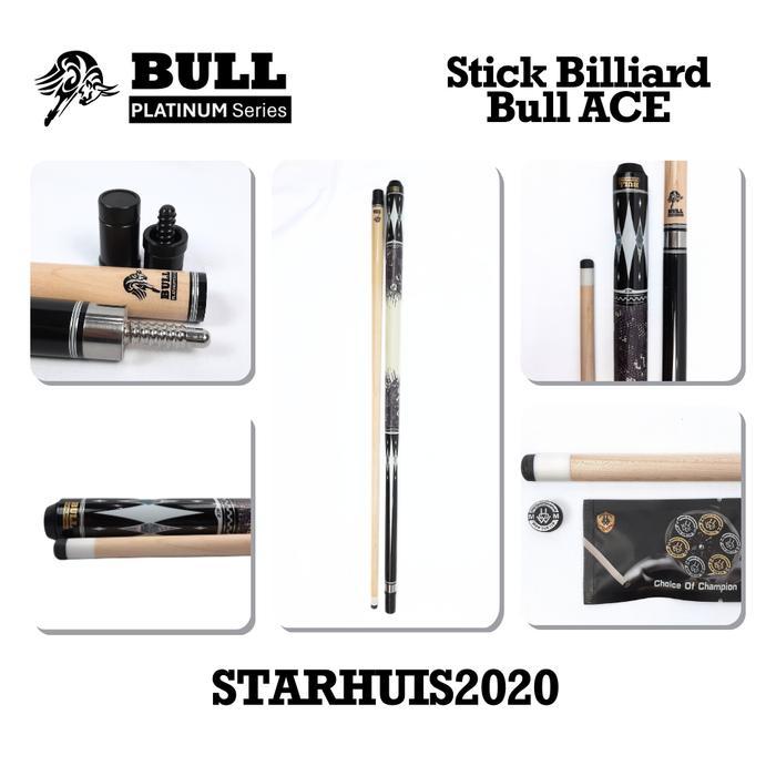 Stik Billiar kualitas TERBAIK BULL ACE Platinum Series maple shaft Radial Joint stick billiard HOW