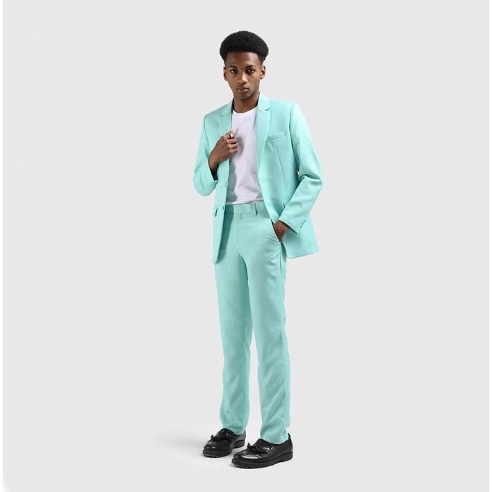 Diskon Mubeng - Elegant Jas Slimfit Hijau Mint (Free Cover Jas) Autentik