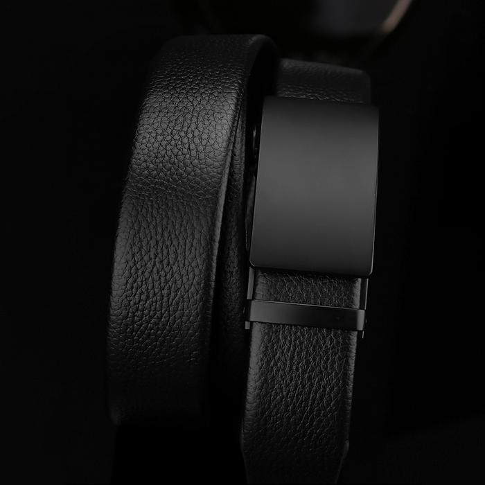 Square Buckle Belt Simple Business PVC Belt Men Automatic Buckle Belt