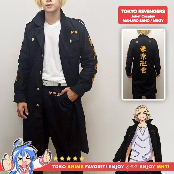 Jubah Jaket Mikey Ket Toman - Tokyo Revengers Toman Tokyo Manji Draken Chifuyu Mitsuya Kostum
