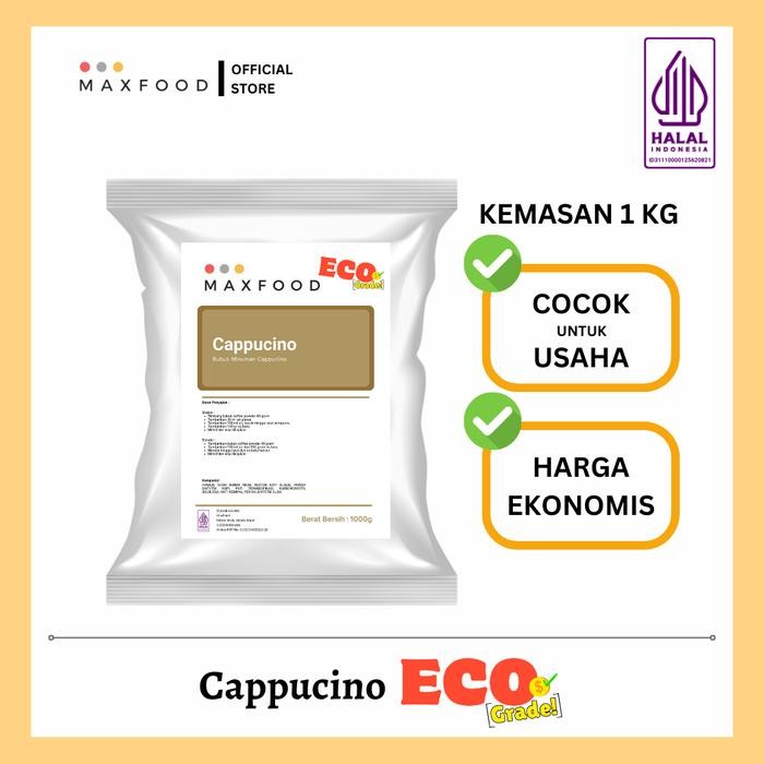 

oW.galiban - MAXFOOD Cappuccino Milkshake Powder 1KG - Bubuk Minuman Rasa Kopi Susu Cappuccino