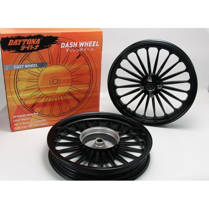 Dash Wheel Velg Daytona,,Beat,Beat fi,Beat ESP,Scoopy,Vario110, (HITAM)