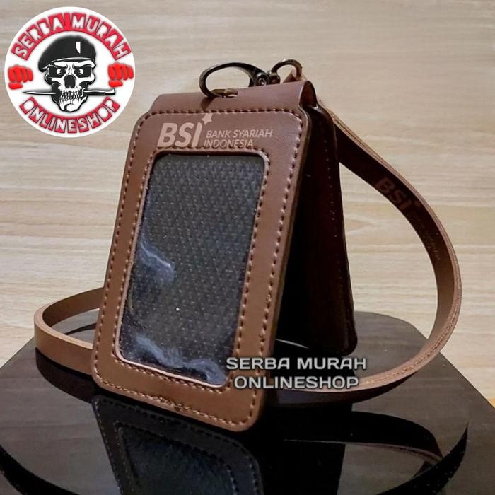 

ID Card Holder Tali Lanyard Name Tag Logo BSI Model Lipat