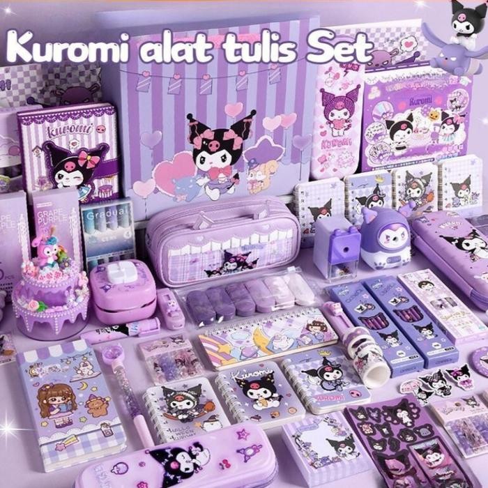 

CODKuromi Kotak Hadiah Mewah Alat Tulis Set Sanrio Tempat Pensil Buku Catatan Hadiah Ulang Tahun