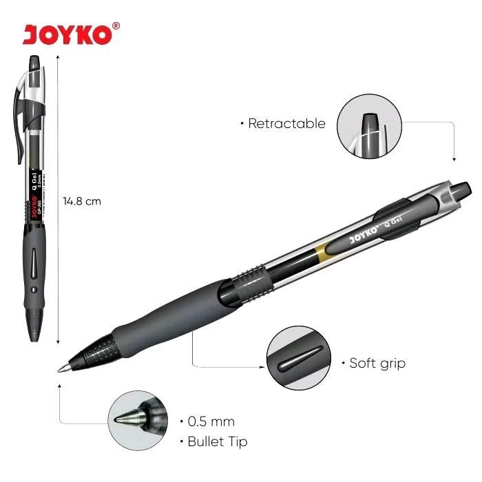 

NEW PRODUK JOYKO GP-265 Q GEL GELPEN 0.5MM PULPEN GEL PENA BOLPOIN GEL WARUNG ARA67