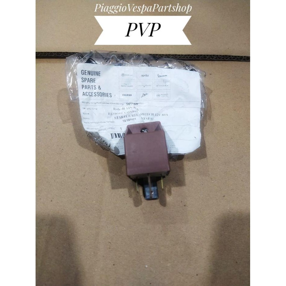 SIAPKIRIM RELAY COKLAT VESPA,RELAY STATER VESPA SPRINT/PRIMAVERA/GTS/S/LX/LXV READY STOCK