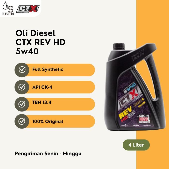 Oli Diesel CTX Rev HD 5w40 4 Liter Full Synthetic